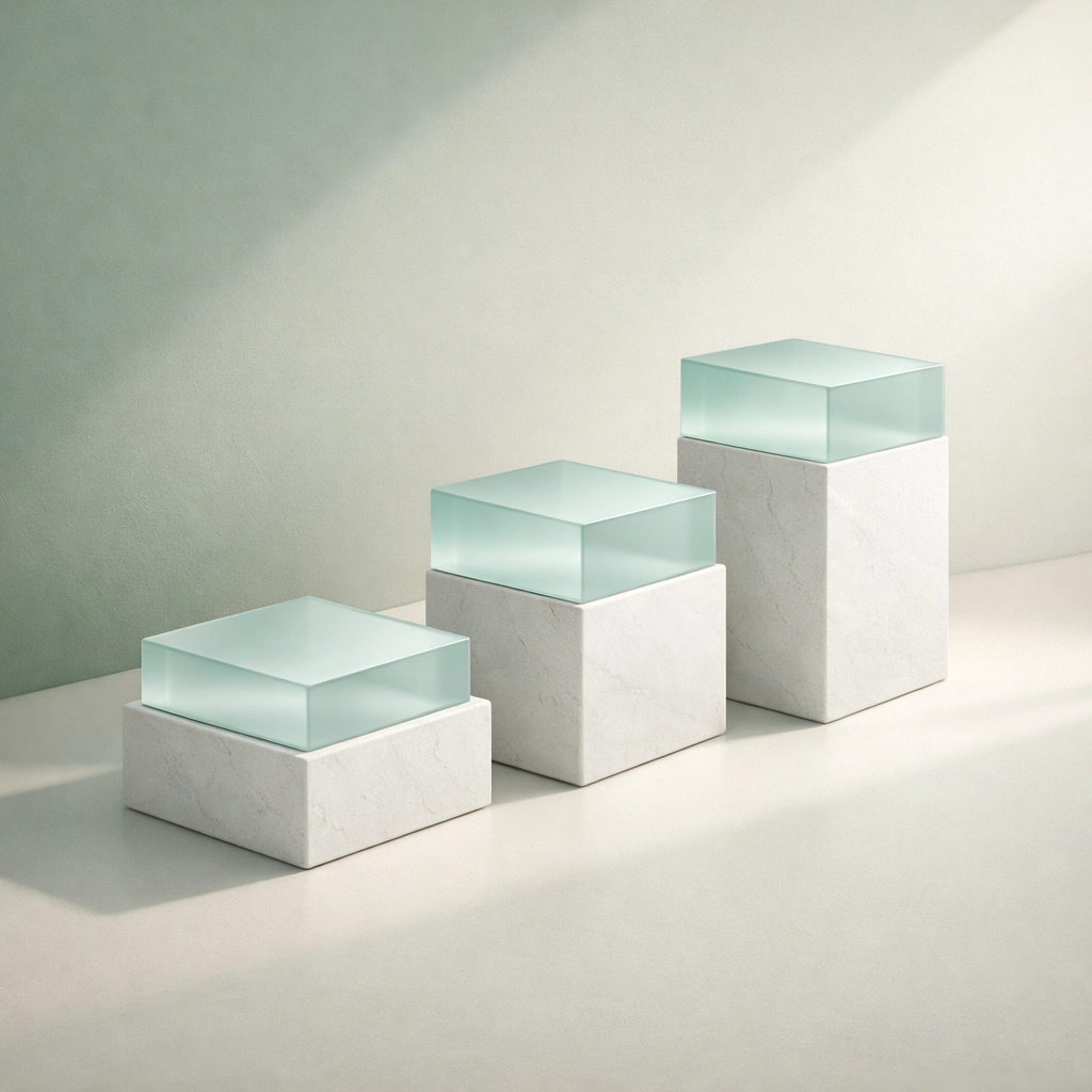 Rising stone platforms showing the progression pathway to chiropractic growth and market domination.