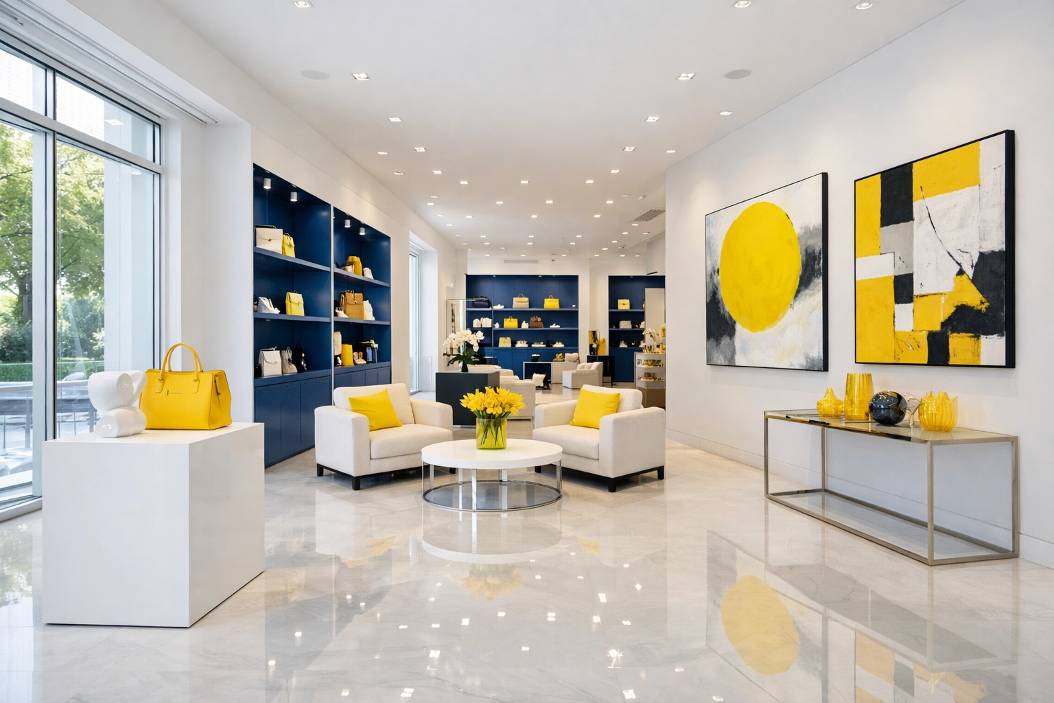 Clean Salem boutique interior with polished floors illustrating expert commercial cleaning standards.