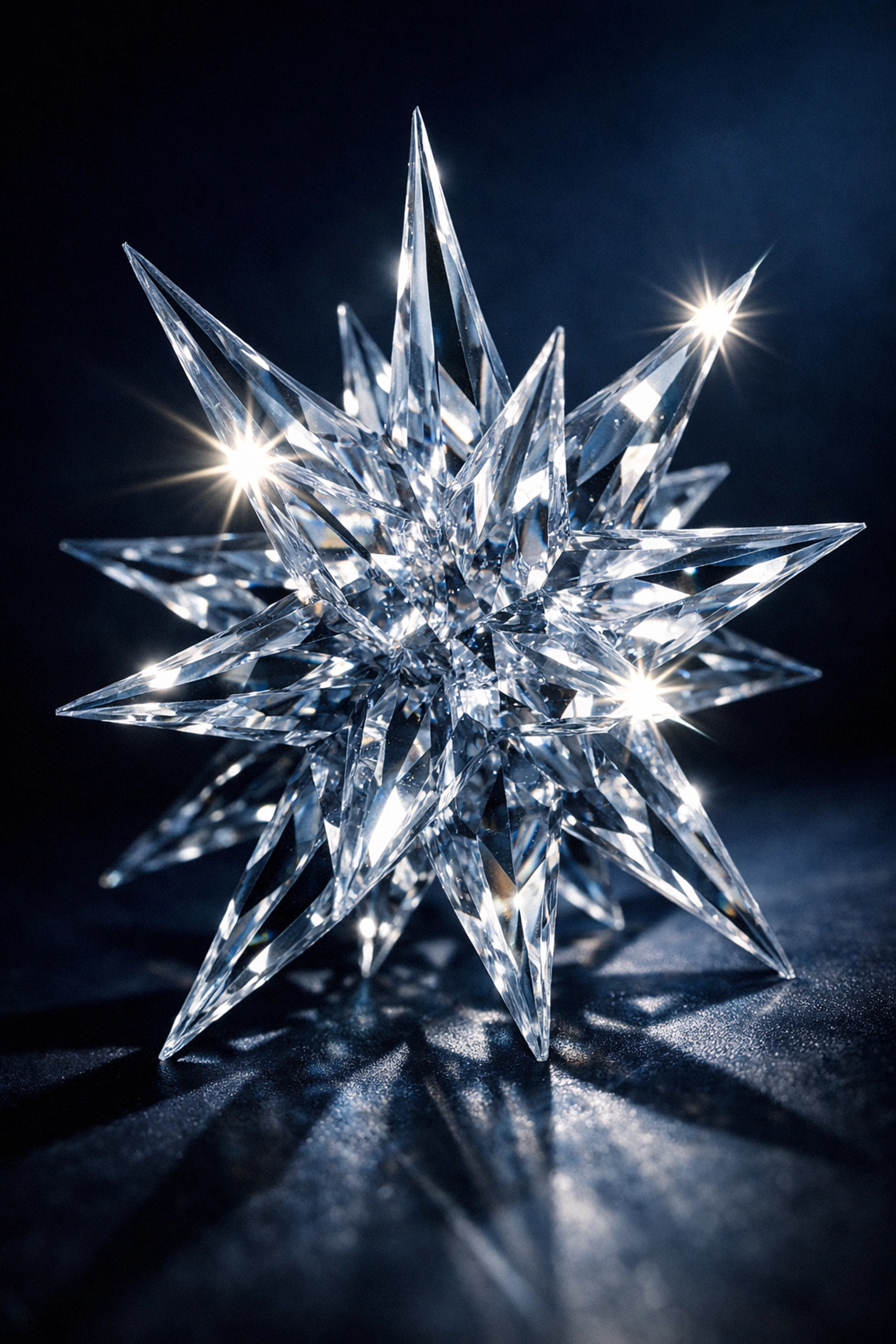 A crystalline star sculpture representing the unique, angular profile needed for successful Ivy League applications.