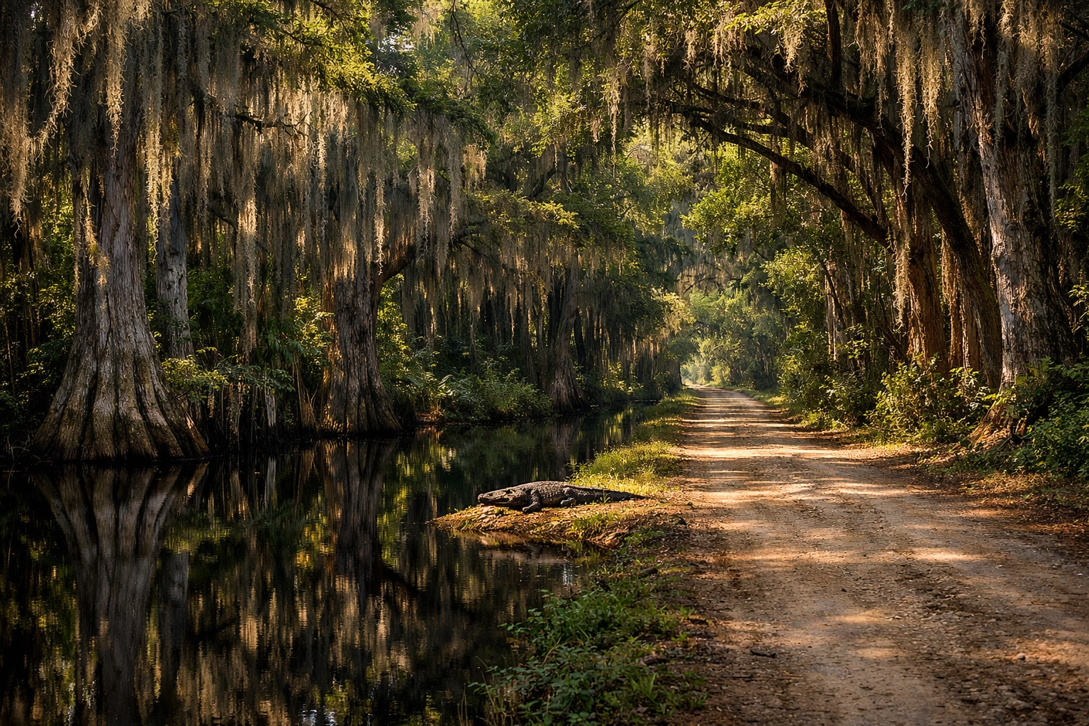 Scenic view of the Loop Road in Big Cypress, a top location for Everglades photography.