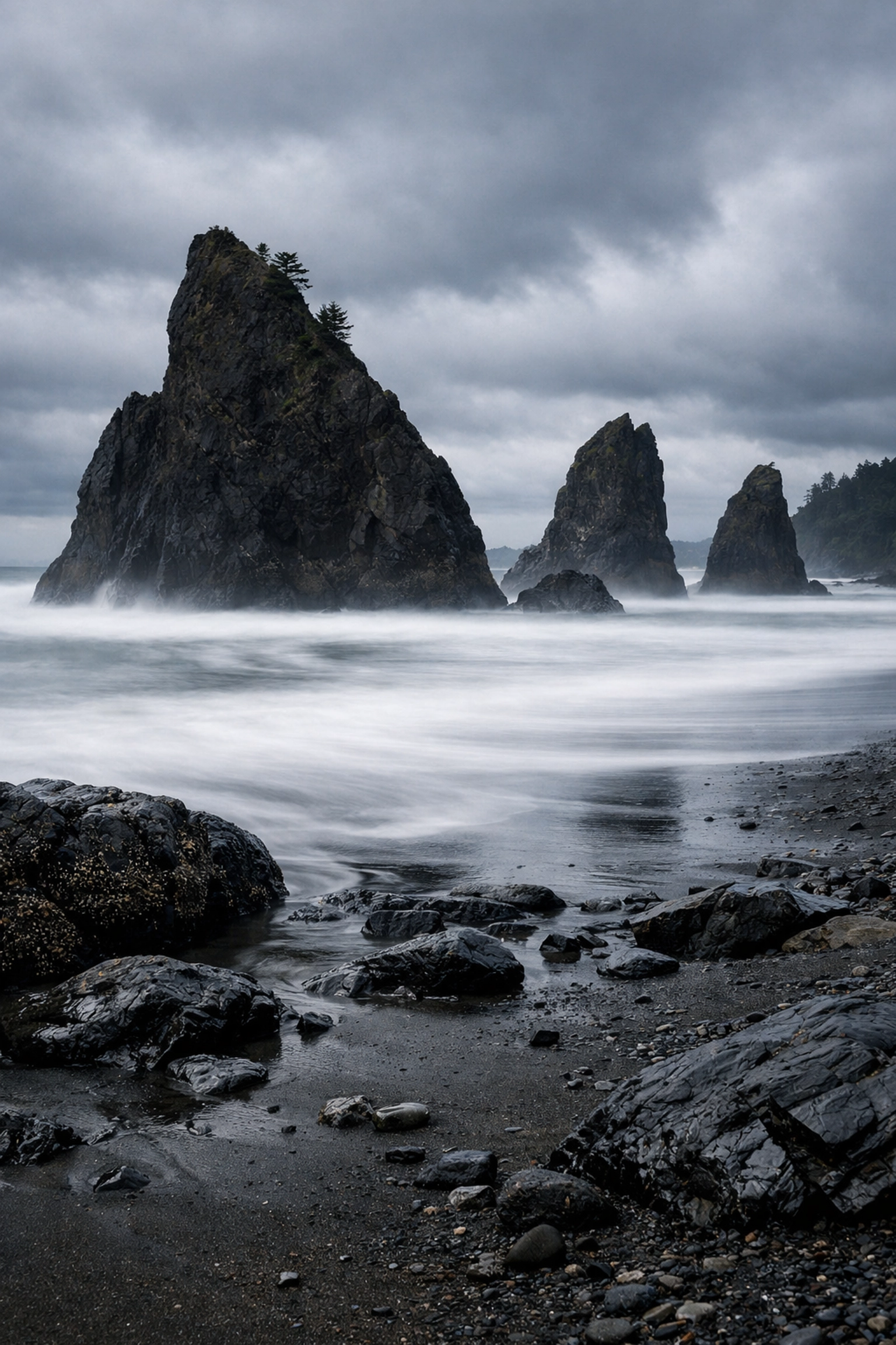 The Ultimate Guide to All 63 US National Parks: Best Photography Locations for Epic Shots 2 Long exposure of Ruby Beach sea stacks, a top landscape photography location in Olympic.