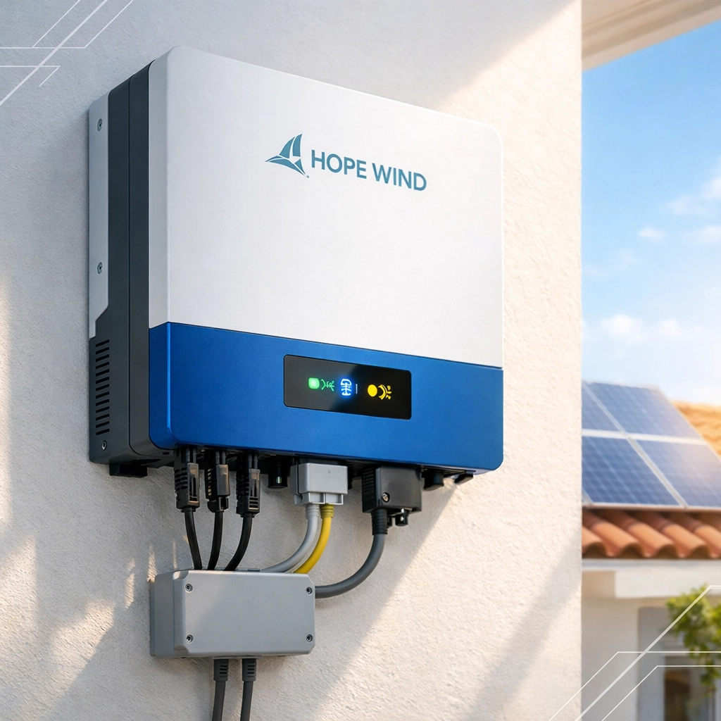 Installation d'onduleur solaire Hope Wind dans une maison en Tunisie