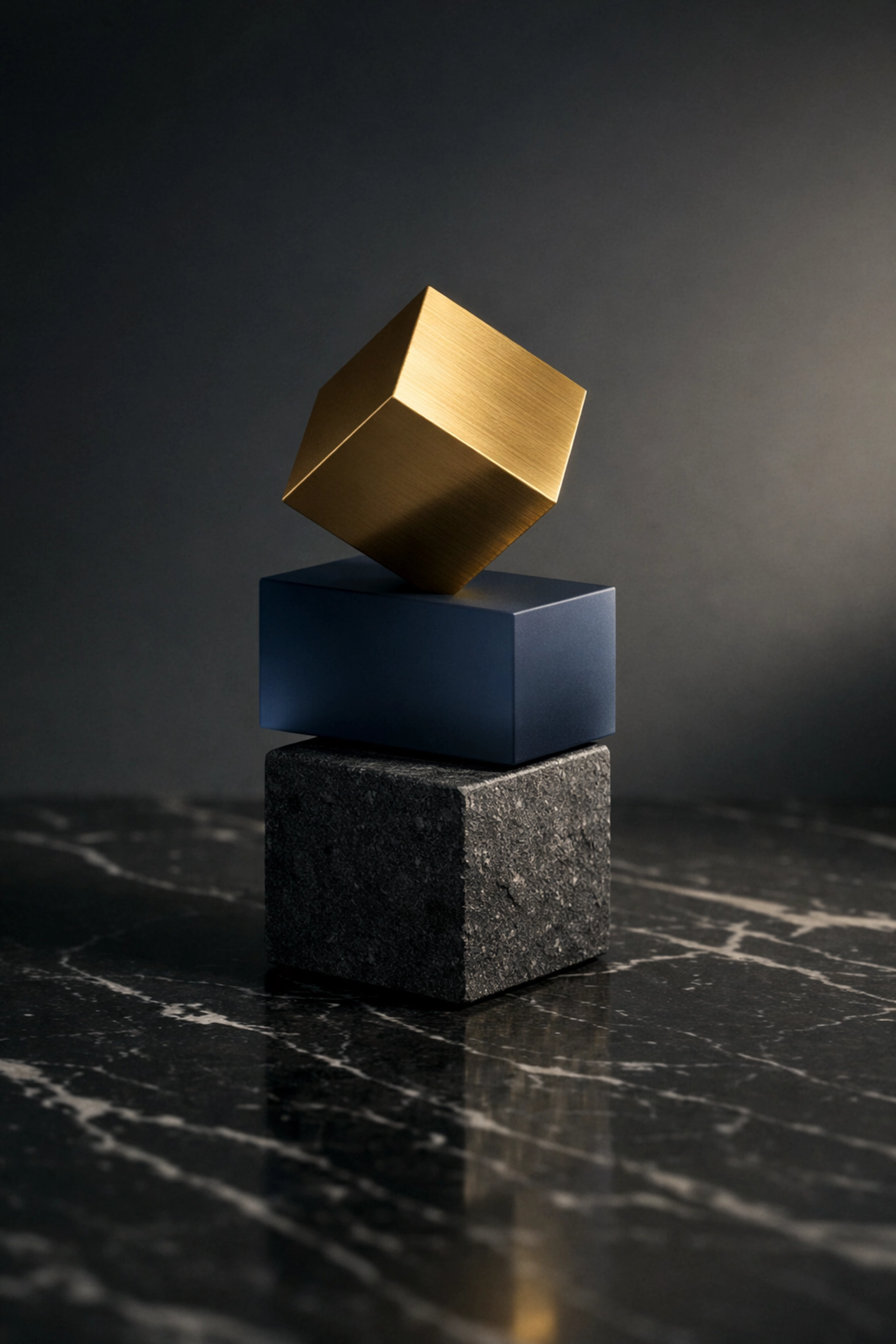 Three balanced blocks representing the 40/30/30 institutional portfolio diversification model.