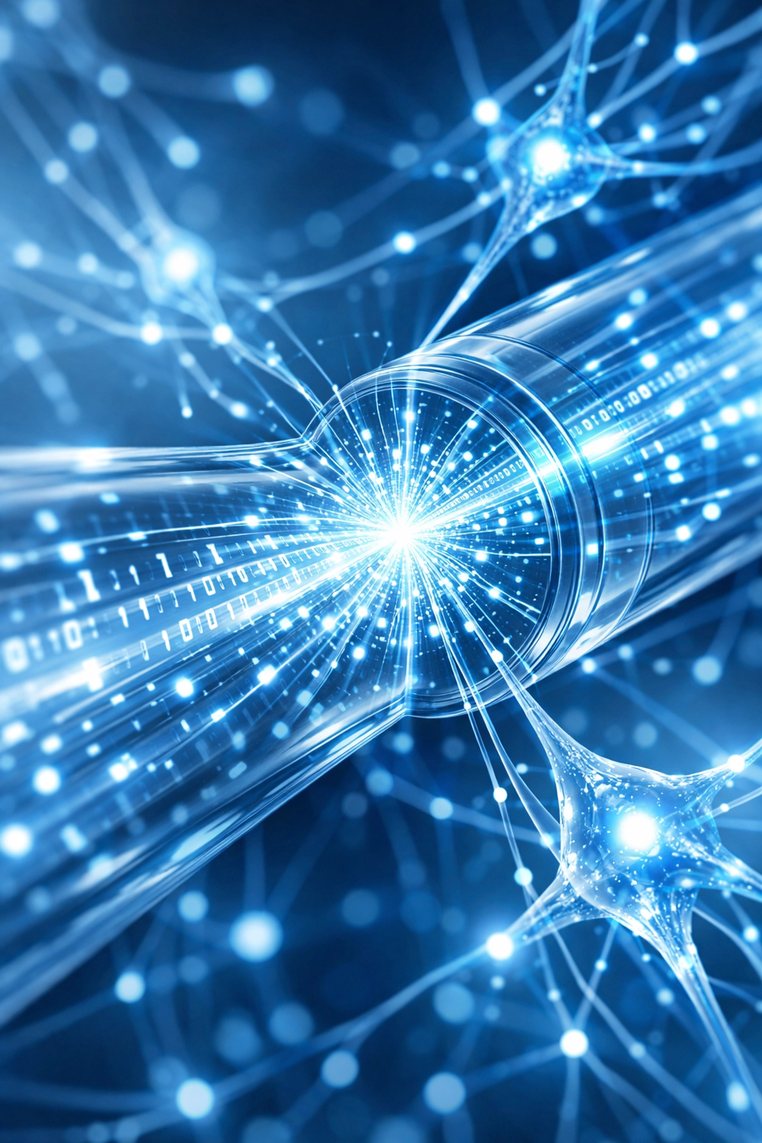 Visualizing AI-powered data streams and automated workflows for efficient business intake systems.