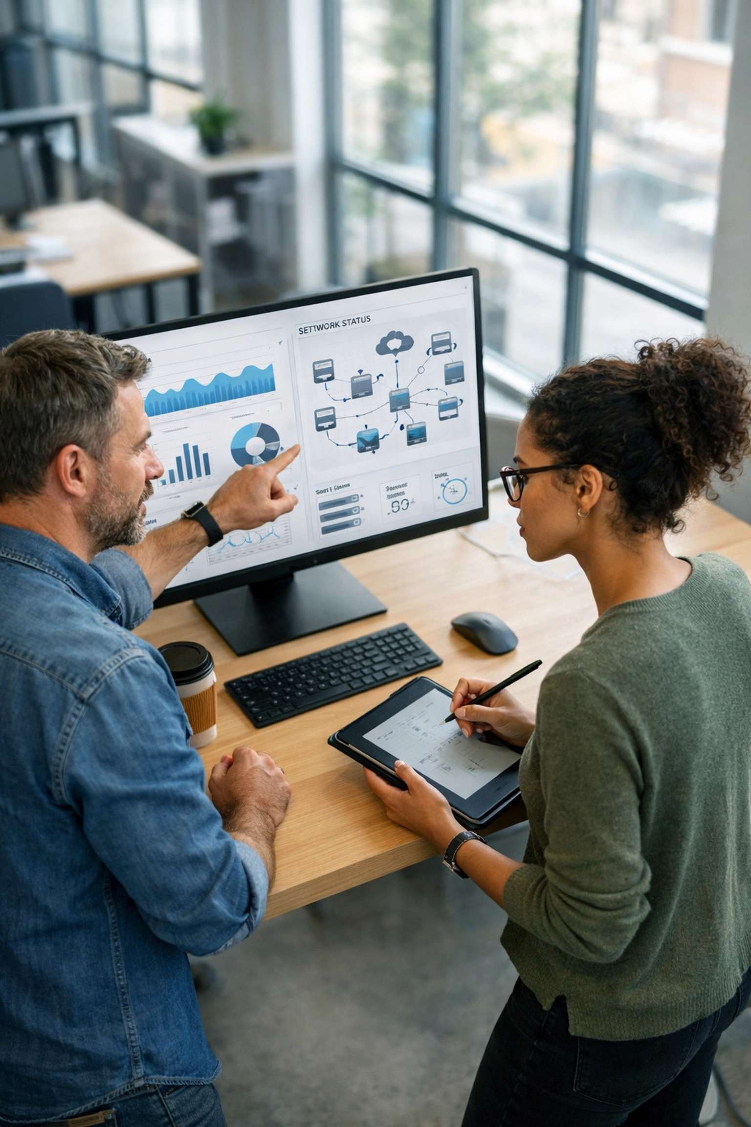 ServiceNow consulting services team analyzing ITOM and ITAM data for operational excellence.