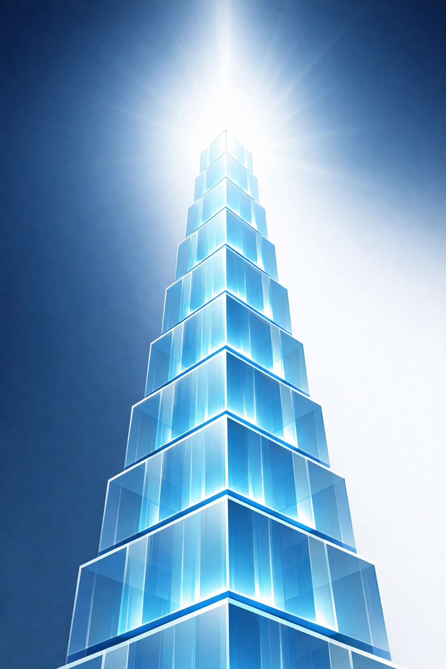 Stacked glowing pillars illustrating the compounding growth of recurring revenue in white-label SaaS models.