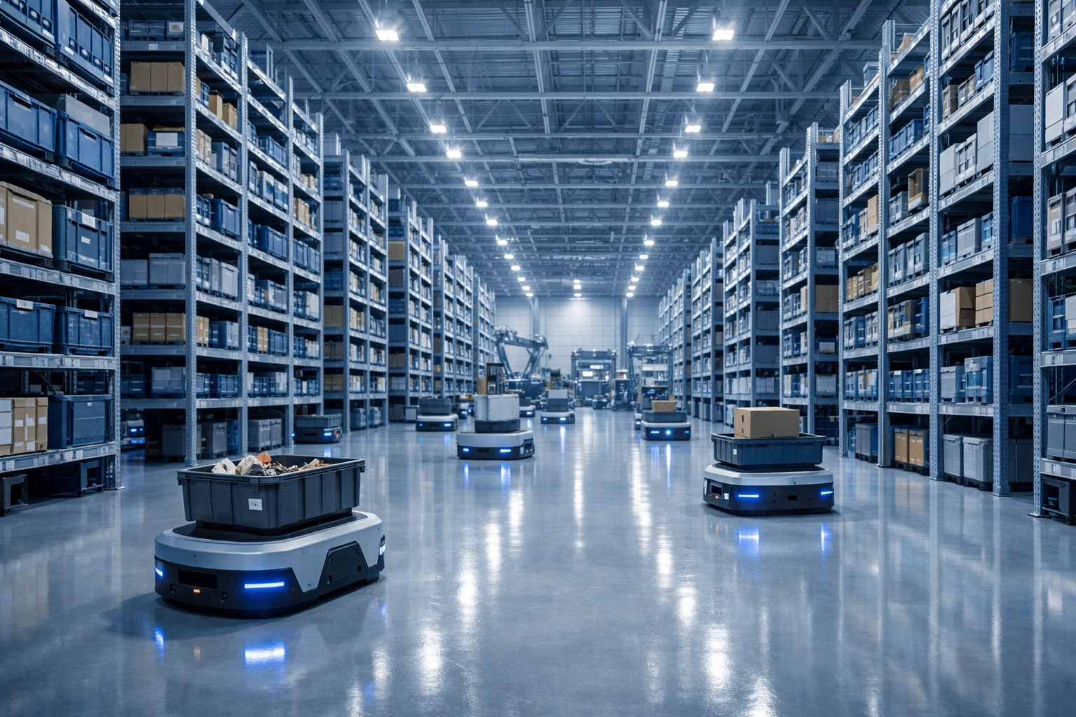 Automated fulfillment center with robotics demonstrating scalable 4PL integration and warehouse infrastructure.