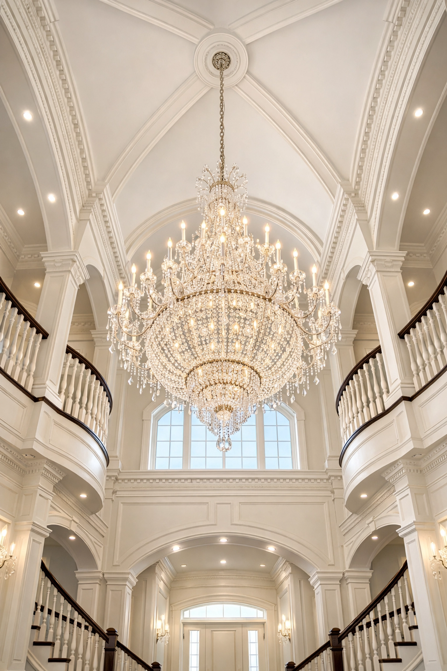 Immaculate high ceilings and foyer in a Sudbury house following Ninja-Level Clean Home dusting.