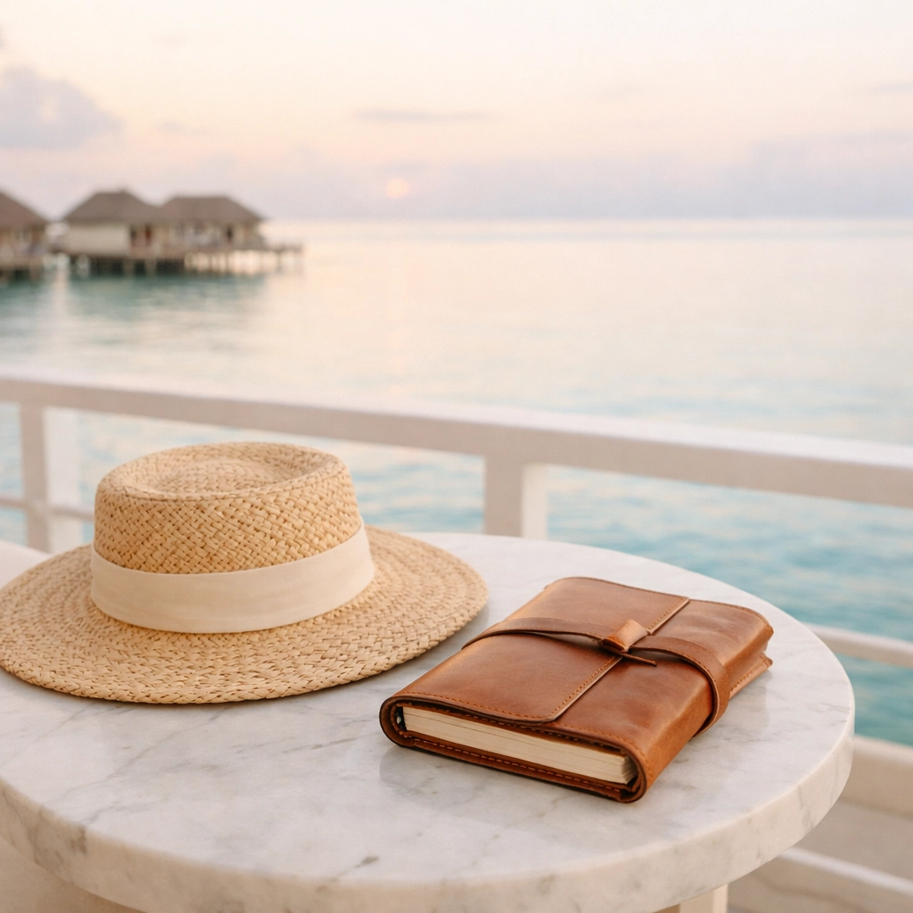 Luxury resort balcony with an ocean view, highlighting the Refund to Resort employee vacation program.