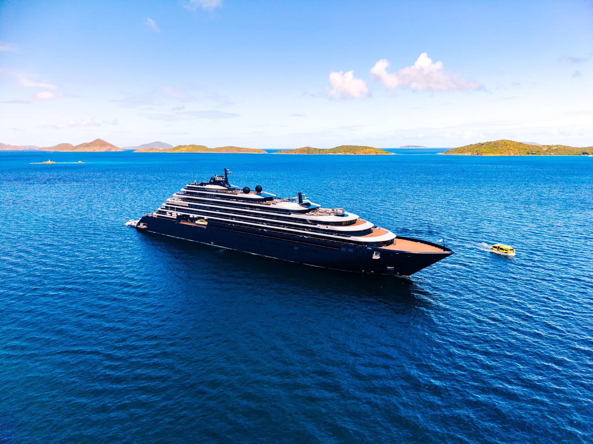 a large ship in the water