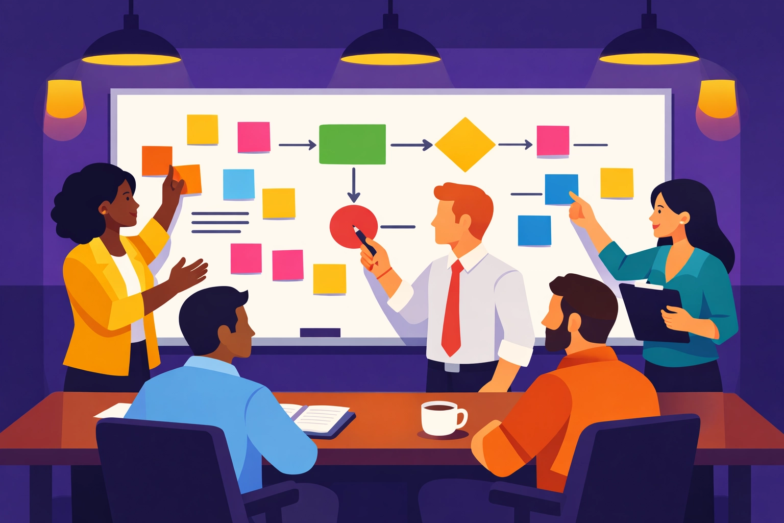 Team bei kollaborativer Prozessanalyse und Workflow-Optimierung im Mittelstand