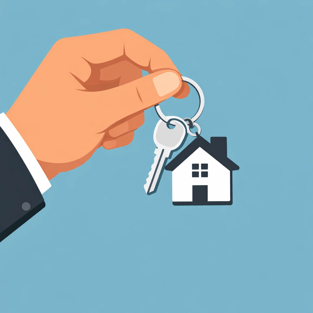 Llaves de una casa nueva simbolizando el éxito al calificar para una hipoteca con crédito reparado.