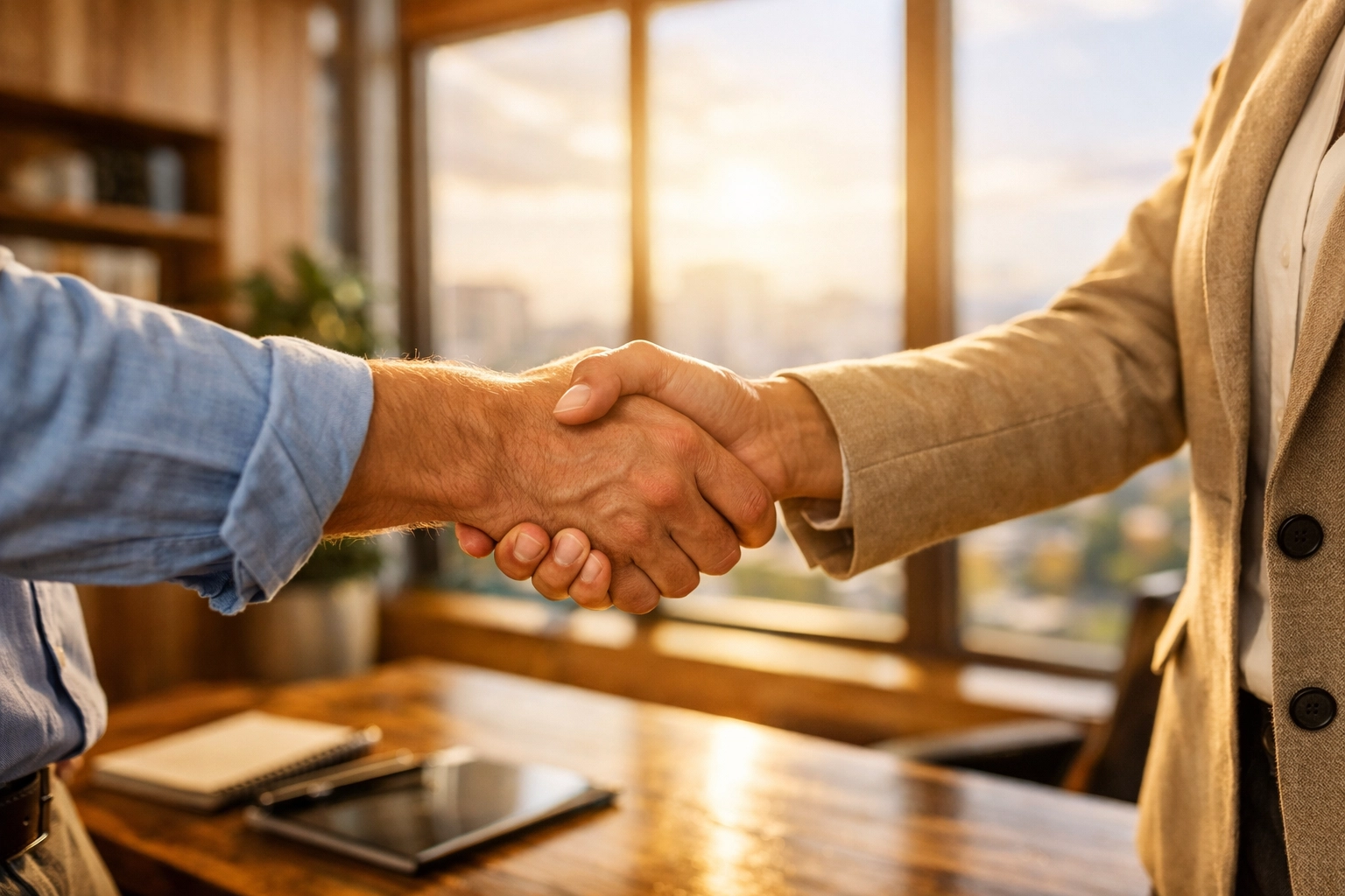 A professional handshake symbolizing a partnership with an expert guide for 2026 retirement planning.