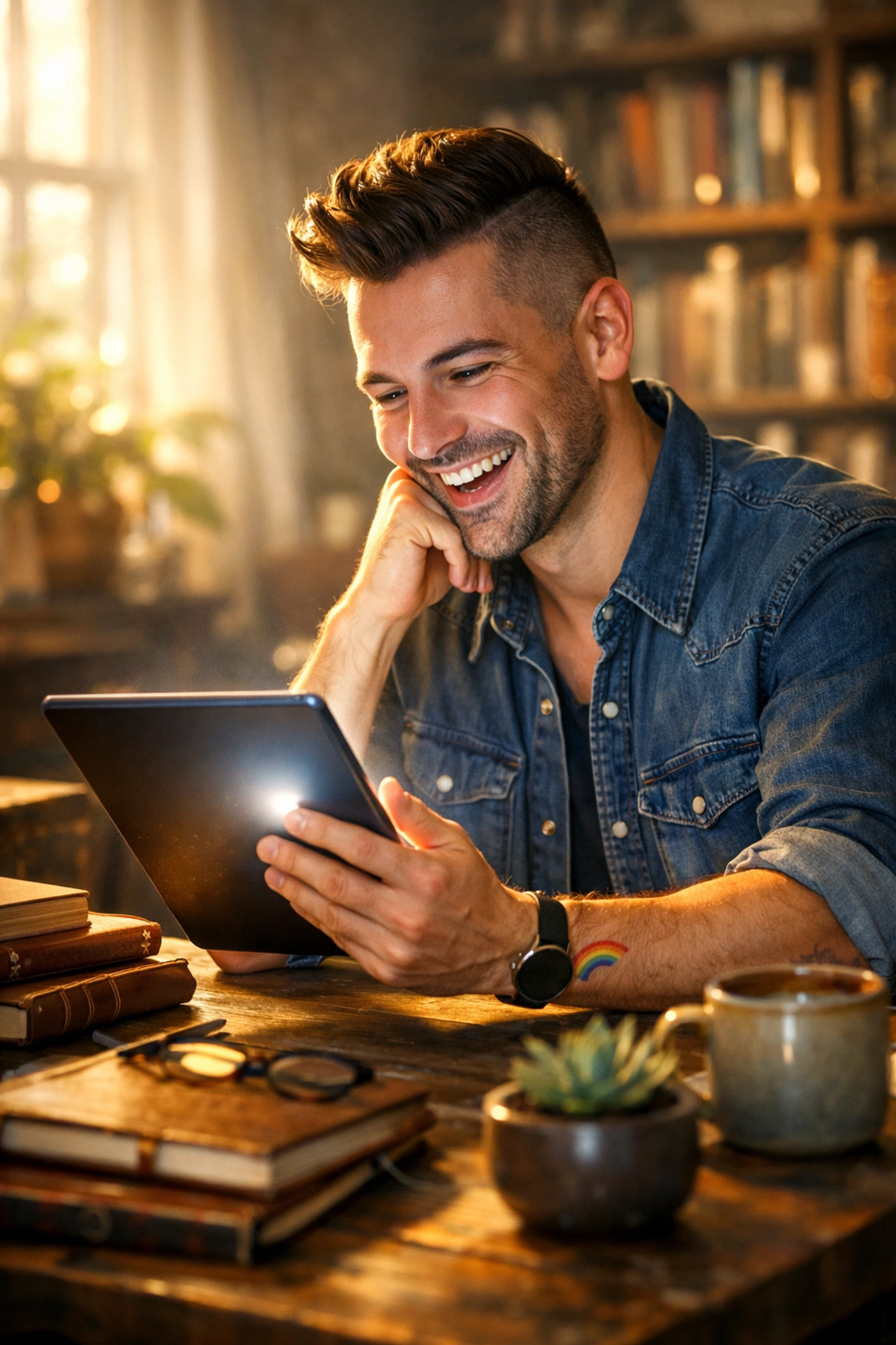 A gay creator finding inspiration for MM romance books of 2026 while working on a digital side hustle.