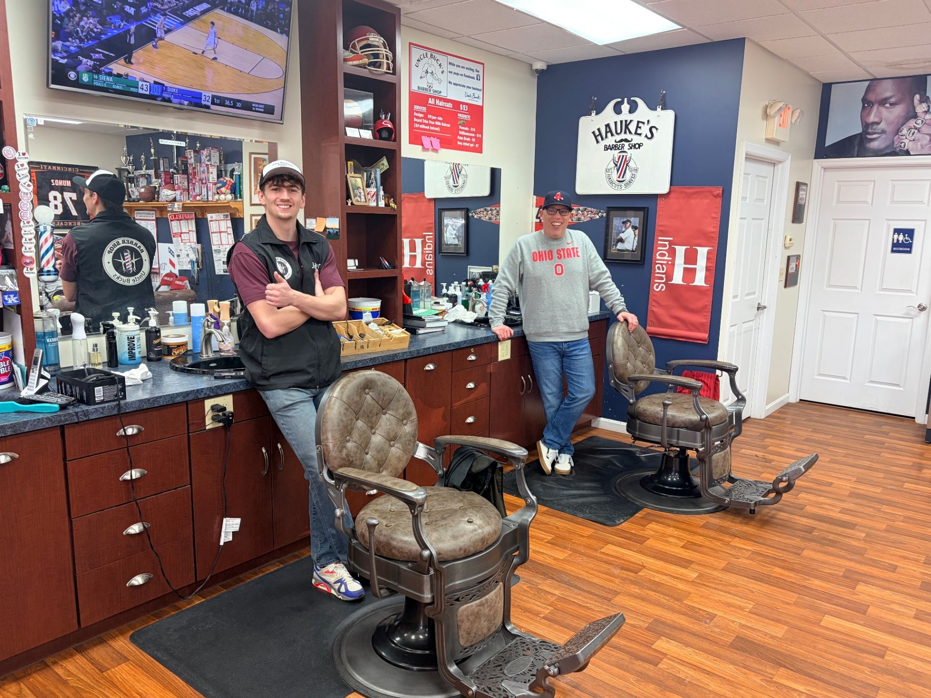 Interior of Uncle Buck's Barbershop