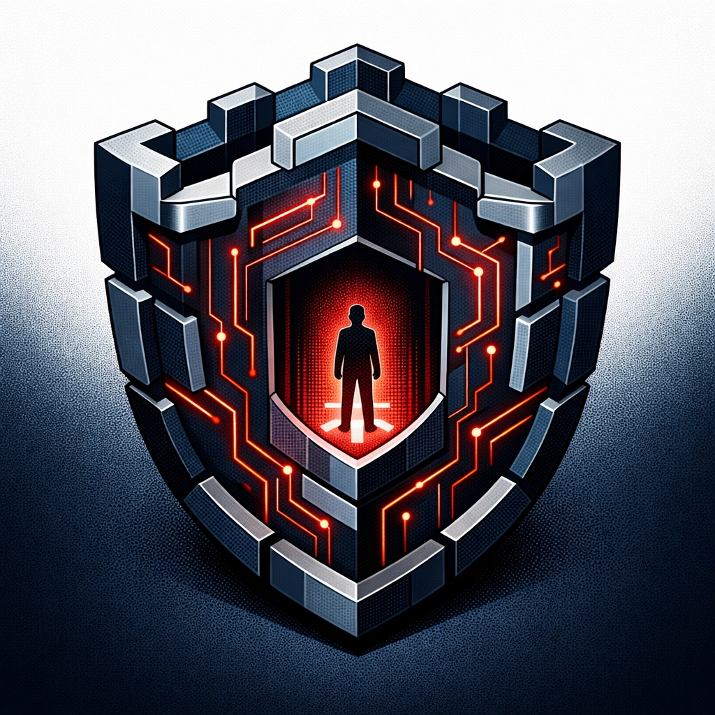 Digital security shield protecting person from deepfake scams and online fraud