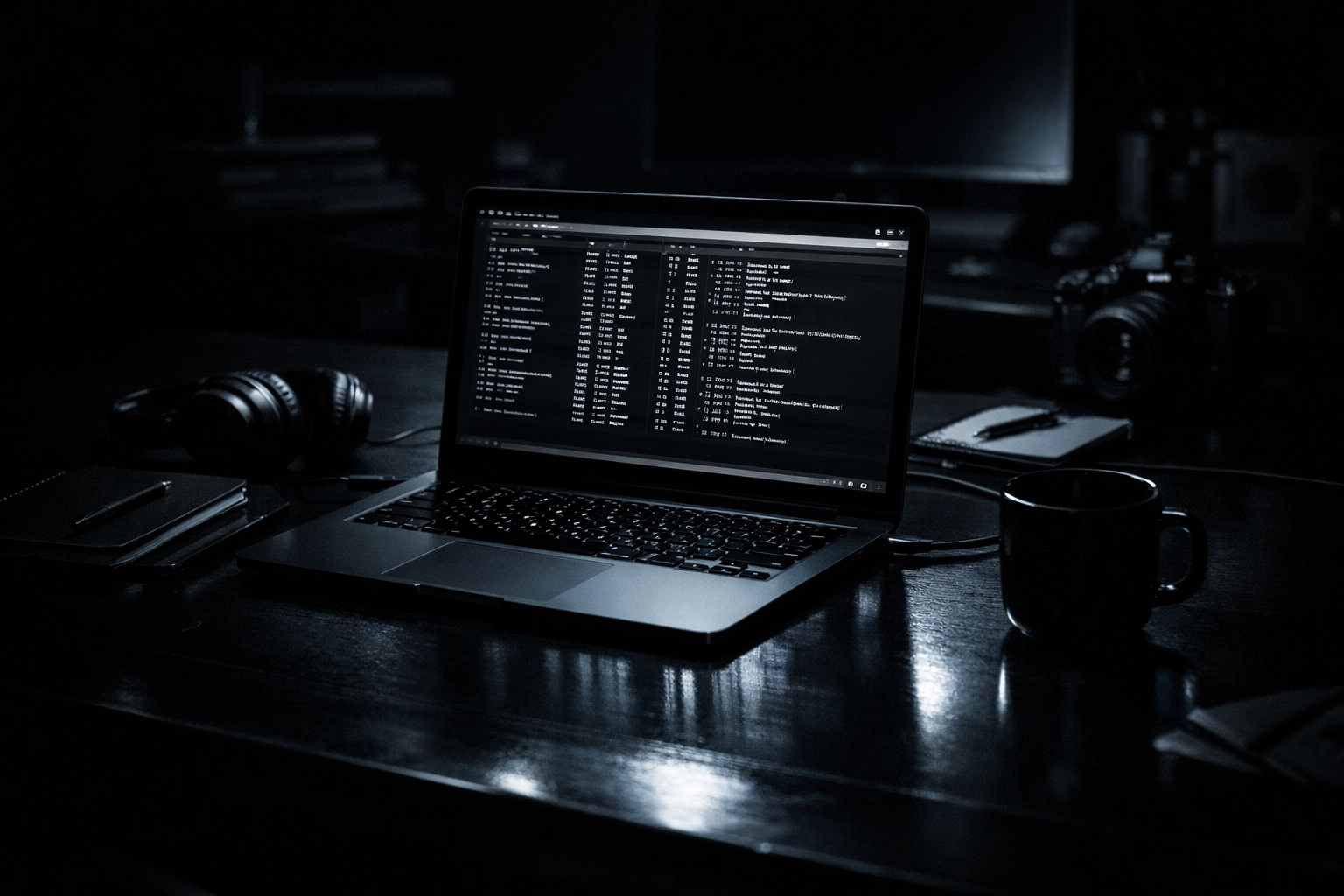 Dark editorial photo of a founder's desk representing the technical debt and lost sales opportunities.