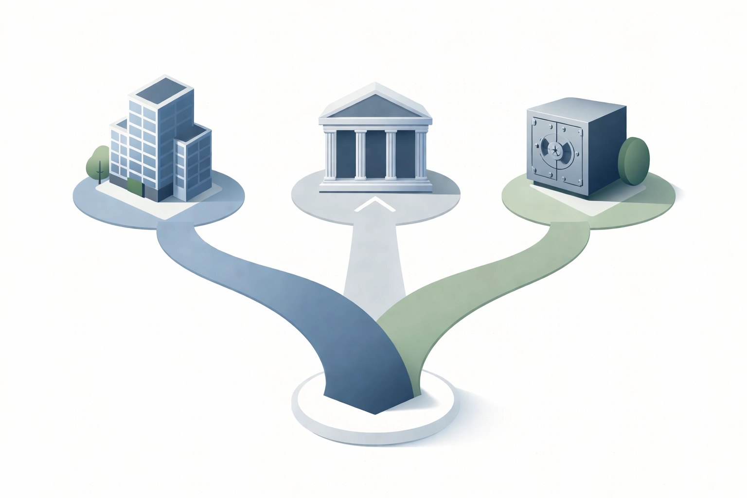 Diagram of three 401k rollover options: employer plan, IRA, and leaving funds in place, showing retirement planning choices.