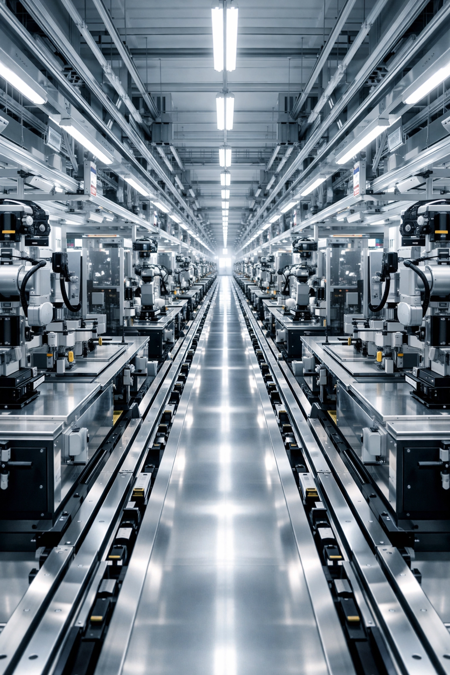 An optimized and modern assembly line in a state-of-the-art manufacturing plant.