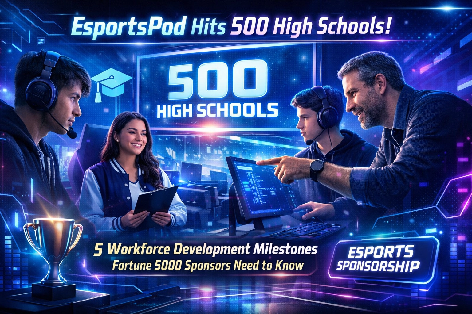 EsportsPod Hits 500 High Schools: 5 Workforce Development Milestones Fortune 5000 Sponsors Need to Know