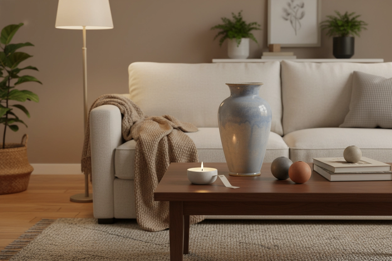 Handcrafted Ceramic Memorial Vessel and Keepsake Orbs