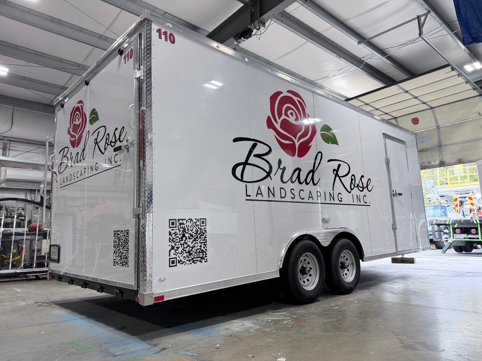 Custom vehicle wrap for Brad Rose Landscaping Inc.
