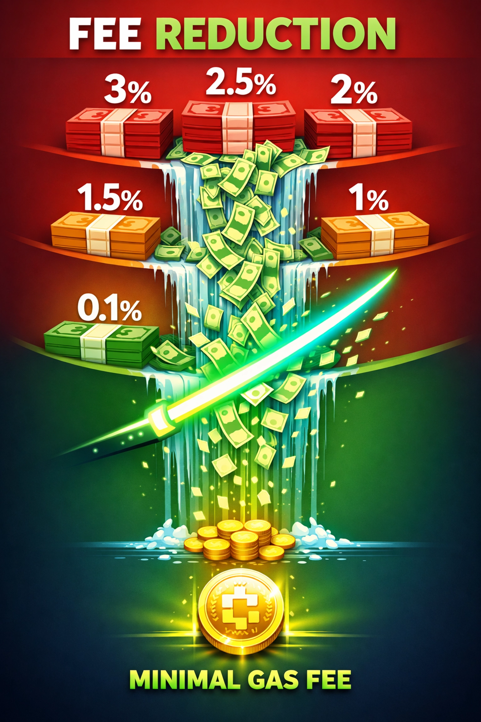 Payment fee comparison showing Larecoin's 50% savings vs traditional processors and competitors