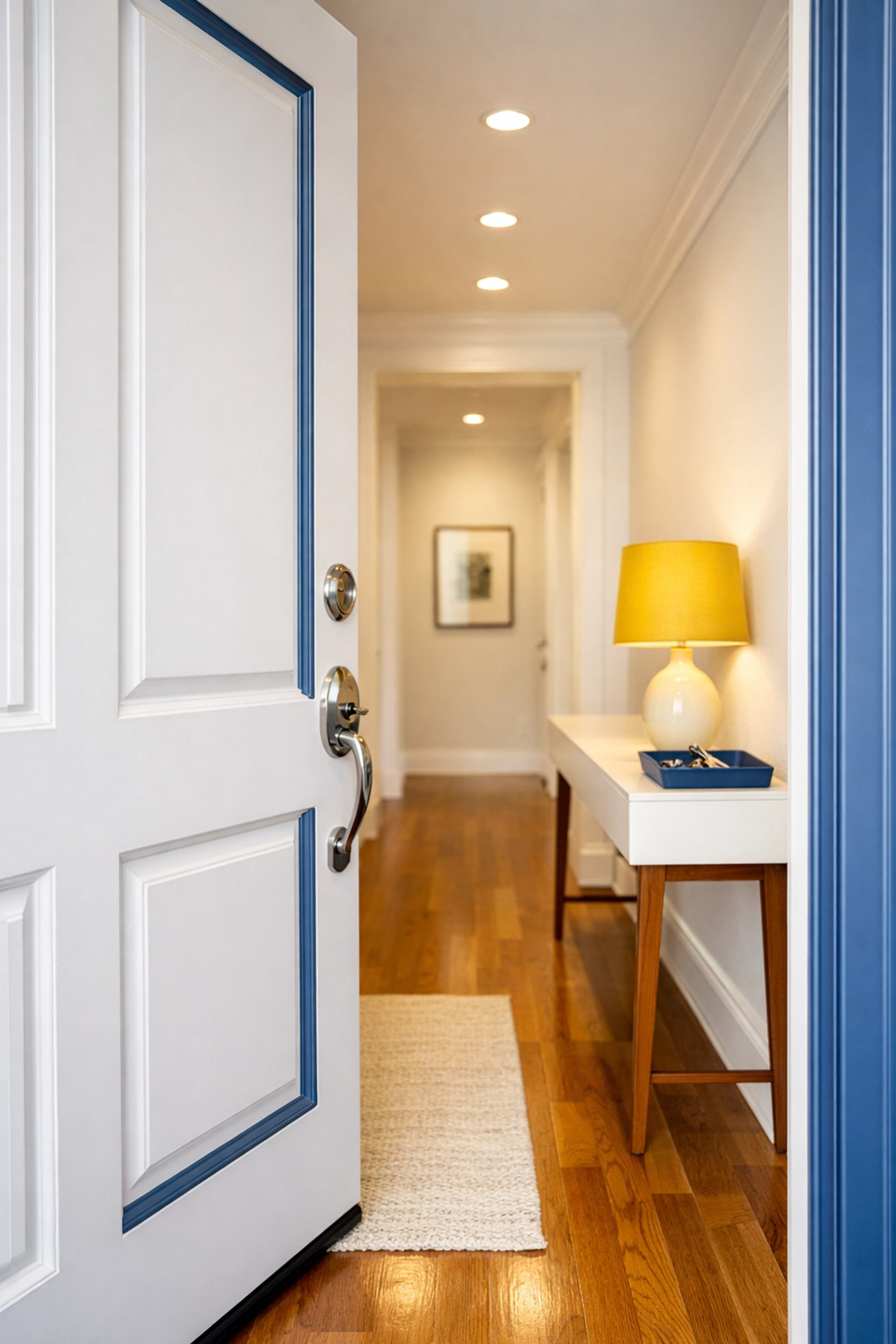 Welcoming entryway of a Cummaquid home, showcasing professional and reliable residential cleaning results.