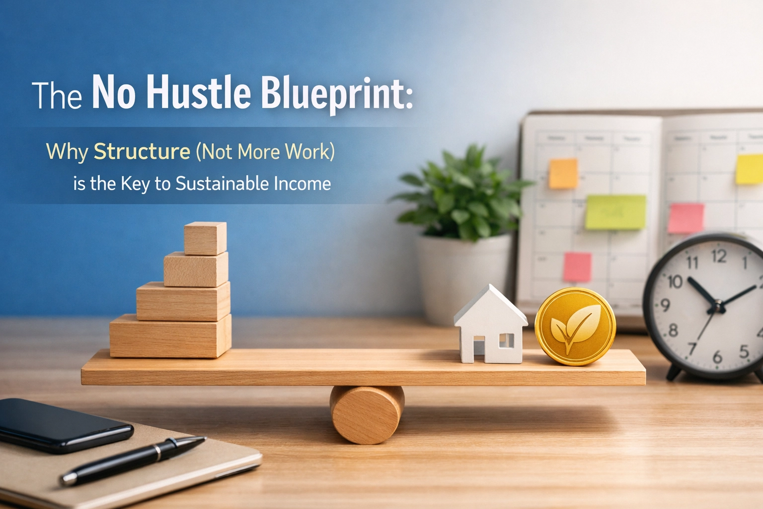 [HERO] The No Hustle Blueprint: Why Structure (Not More Work) is the Key to Sustainable Income