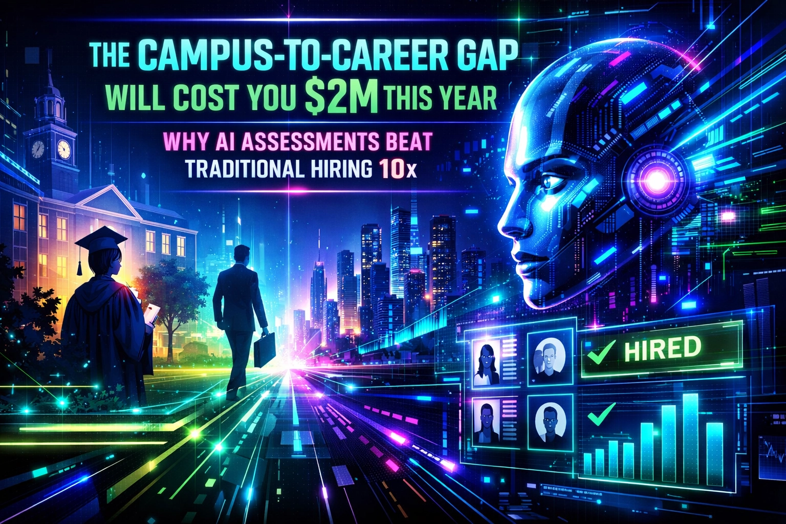 [HERO] The Campus-to-Career Gap Will Cost You $2M This Year: Why AI Assessments Beat Traditional Hiring 10x