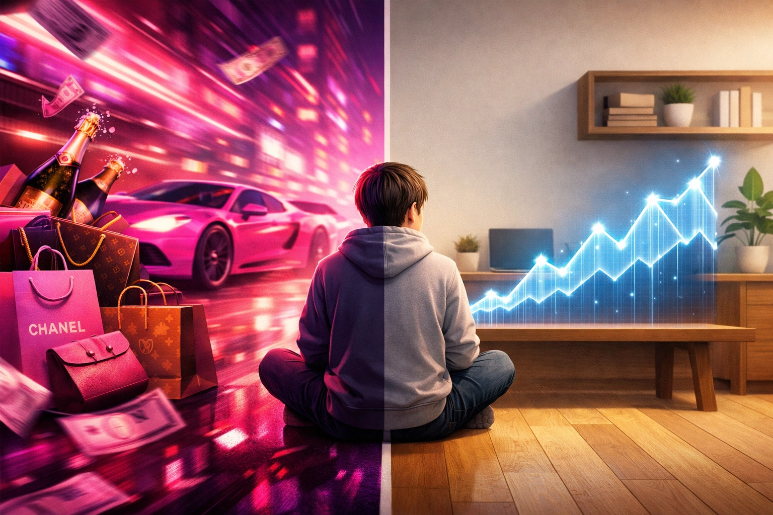 Comparing the chaos of lifestyle inflation with the calm discipline of long-term ETF retirement investing.