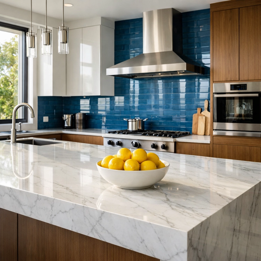 Spotless luxury kitchen highlighting high-quality cleaning services near me for Boston homeowners.