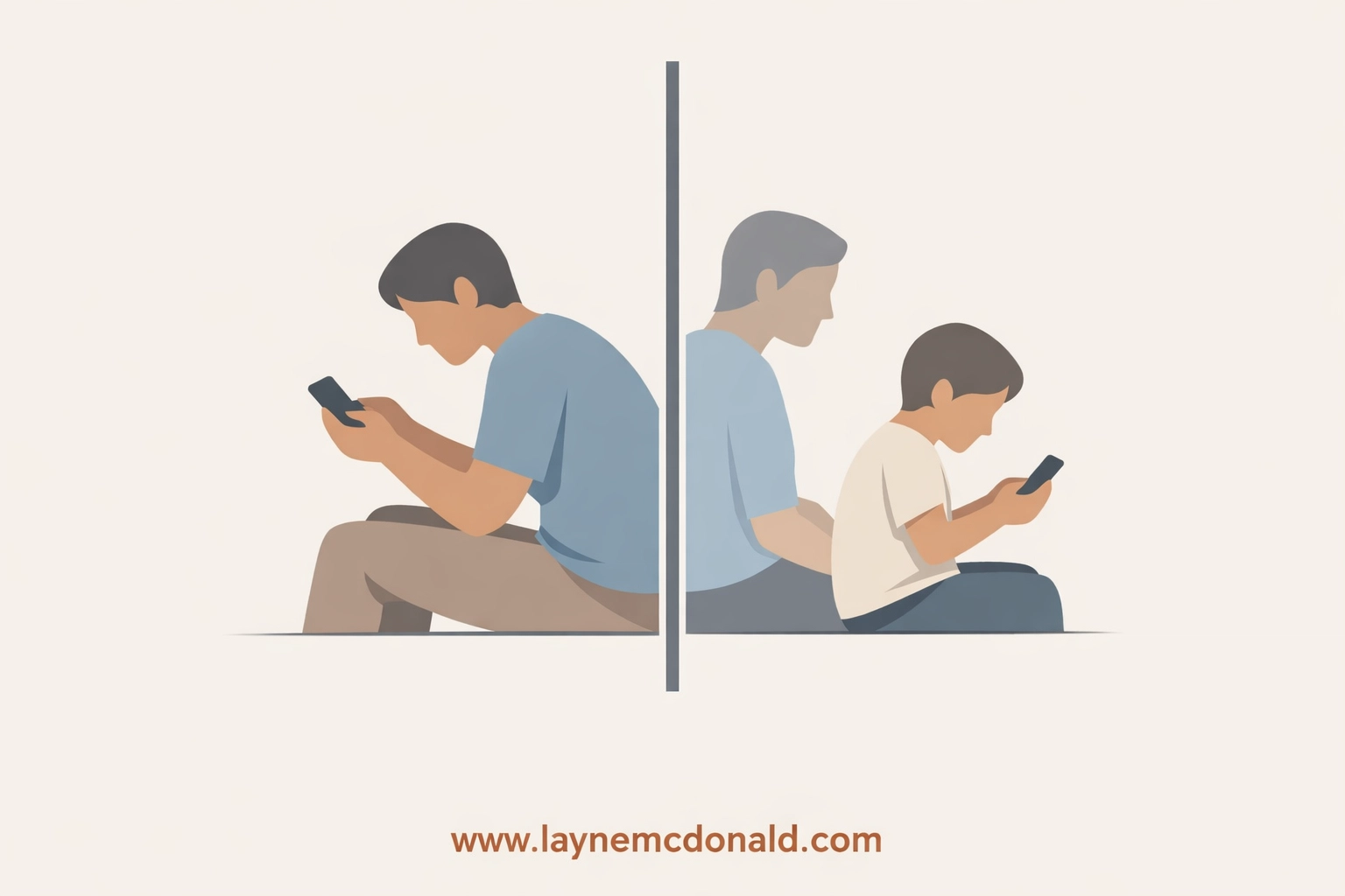 Parent modeling healthy screen time habits as child observes and learns