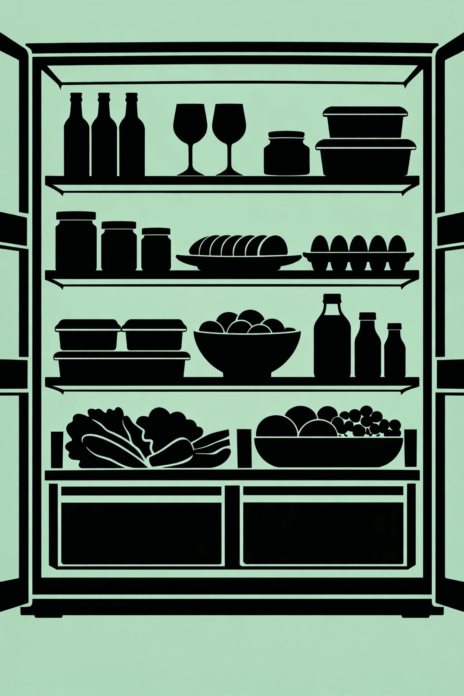 Organized fridge with neatly arranged items from Liverpool cleaning service