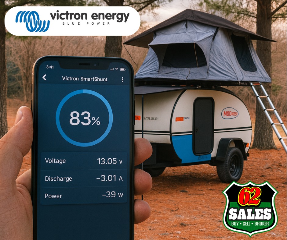 MOD Buggy Teardrop Camper with Victron SmartShunt App
