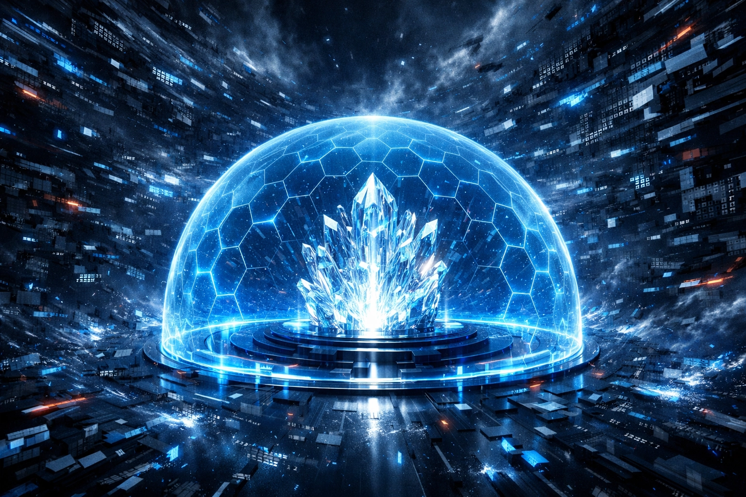 A secure digital shield protecting business data, representing comprehensive disaster recovery solutions.