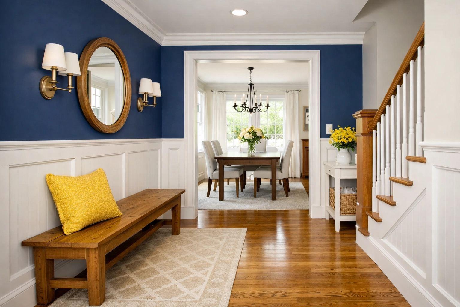Organized and bright home interior in Massachusetts after professional house cleaning Townsend MA.