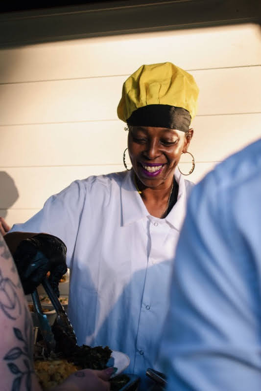 Daddy's Girl Catering Team Serving Buffet