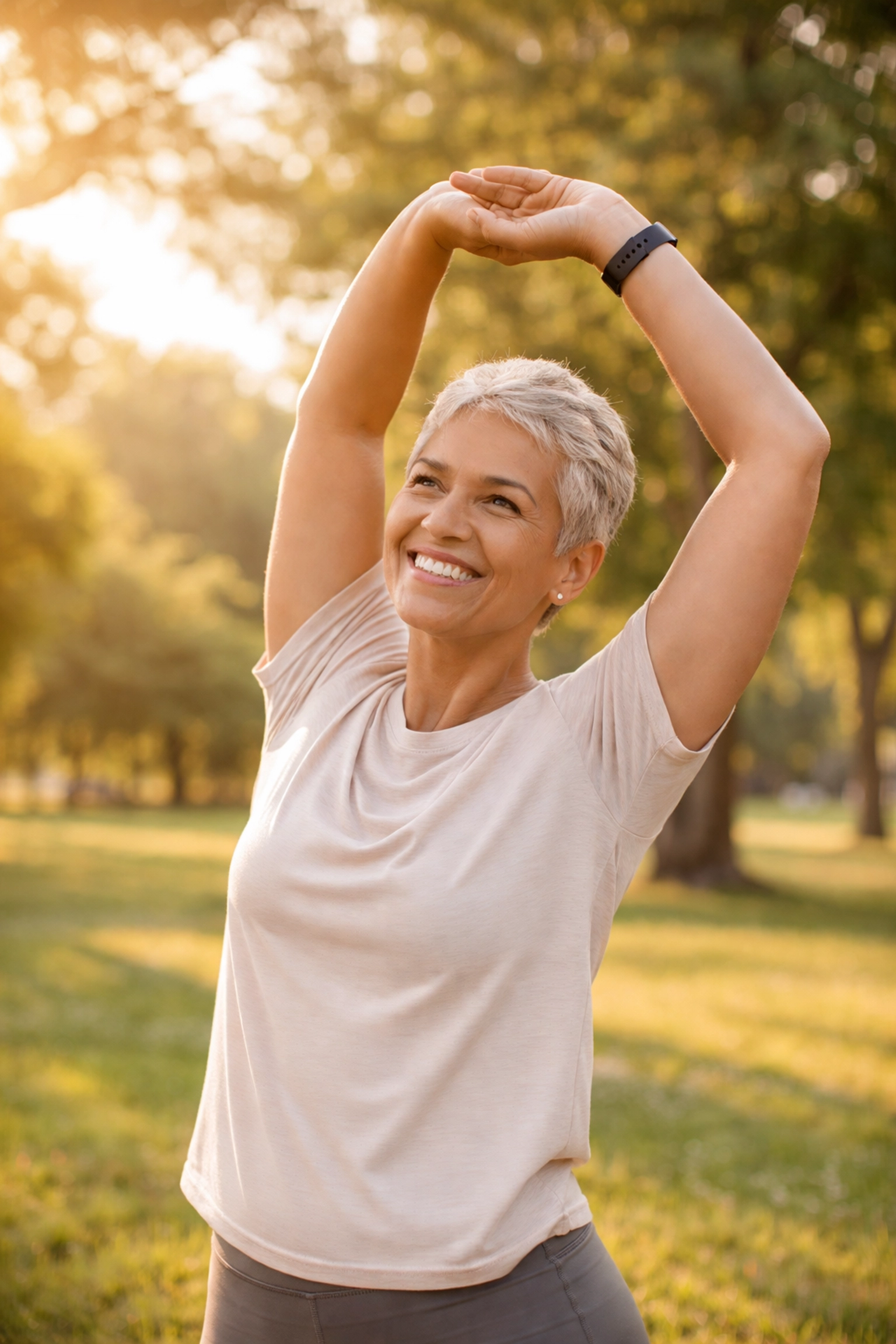 Person stretching confidently outdoors after finding lasting sciatica relief