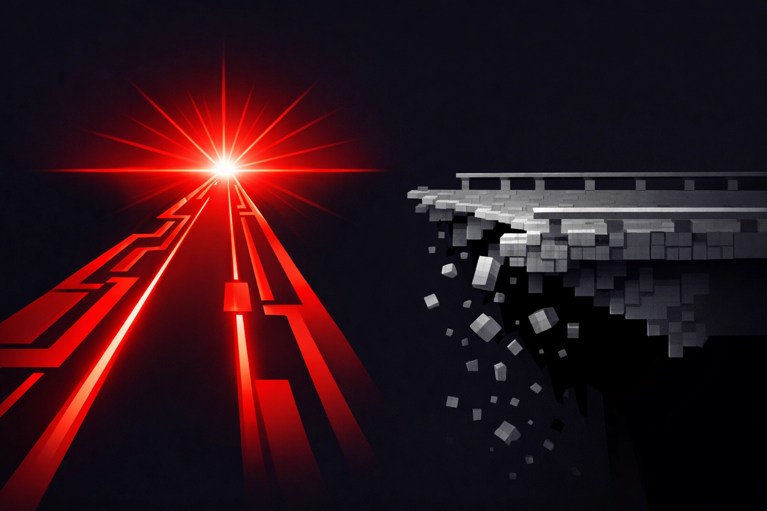 Digital illustration comparing a successful website path to a crumbling low-cost site for small business ROI.