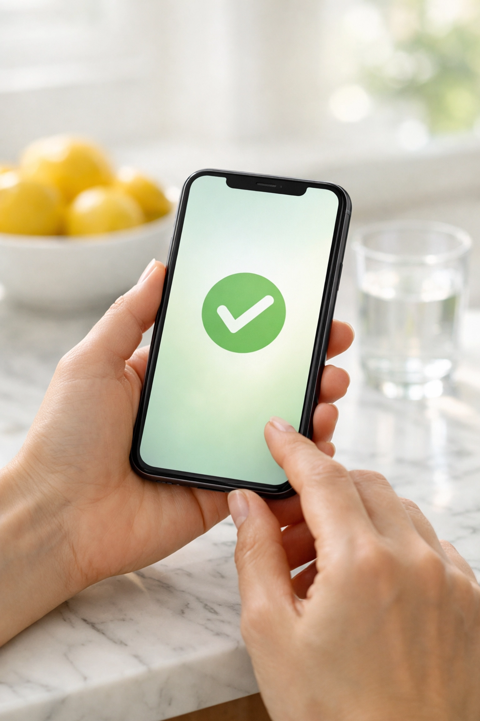 Mobile phone displaying successful approval for a bad credit loan in Canada.