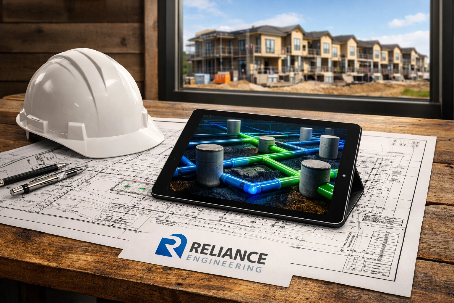 Professional site servicing plans and building permit documentation for an Ontario construction project.
