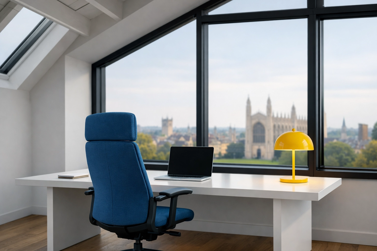 Spotless modern home office in a Cambridge loft cleaned by a reliable maid service Cambridge.