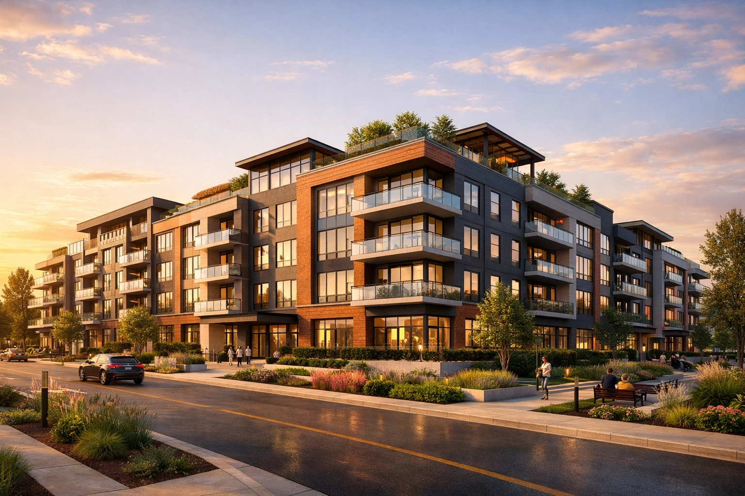 Modern multifamily apartment building in Alpharetta representing stable Atlanta real estate investments.