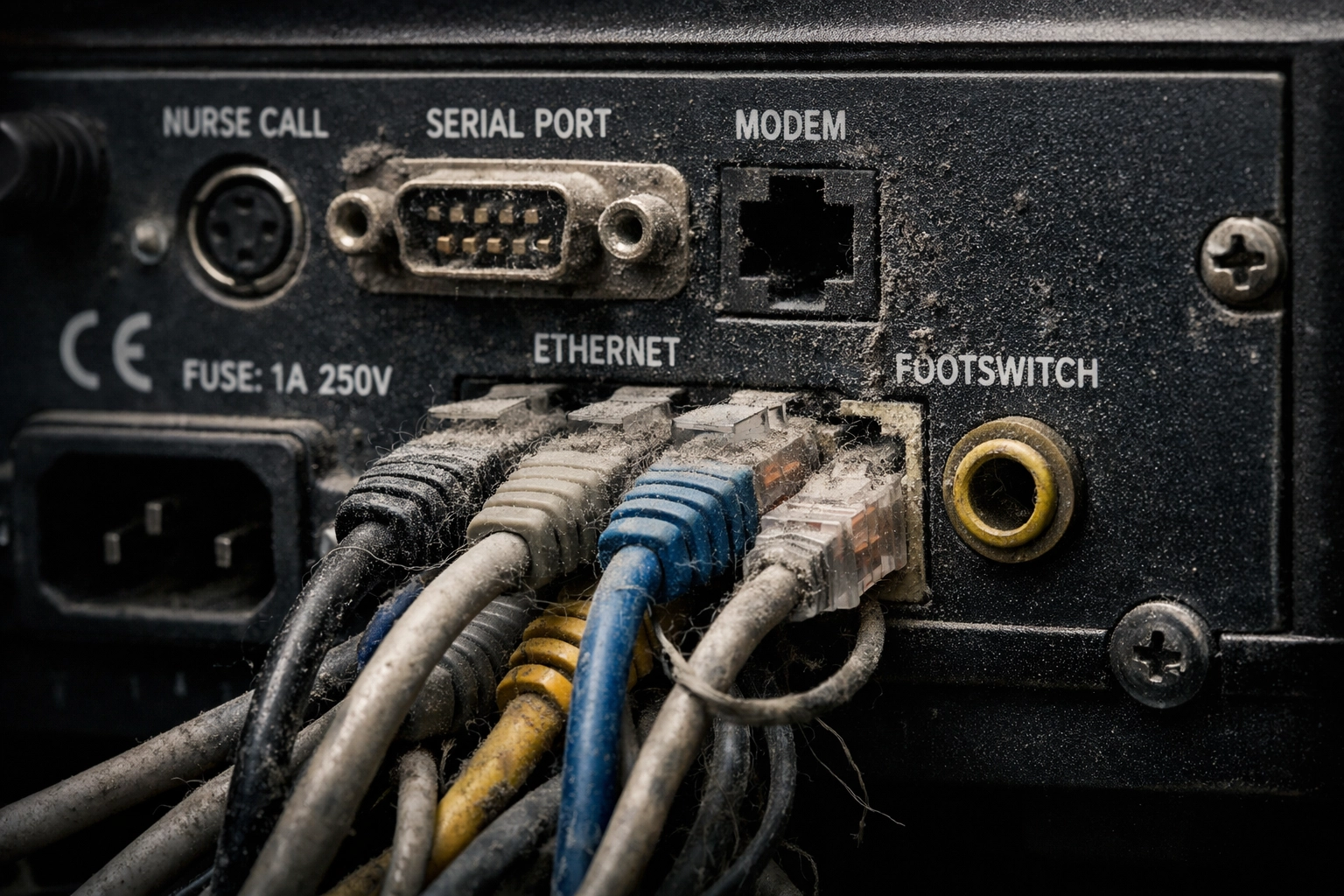 Outdated legacy medical hardware highlighting vulnerabilities and risks in modern healthcare IT strategy.