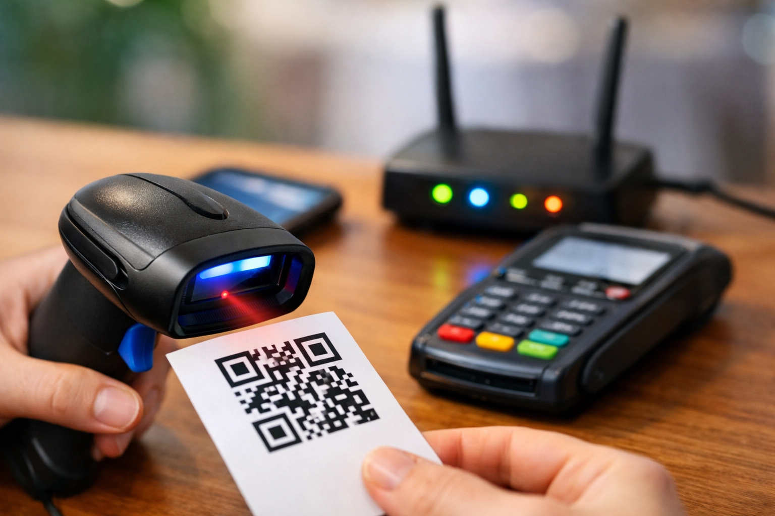 Event ticket scanner and payment terminal showing mission-critical connectivity needs