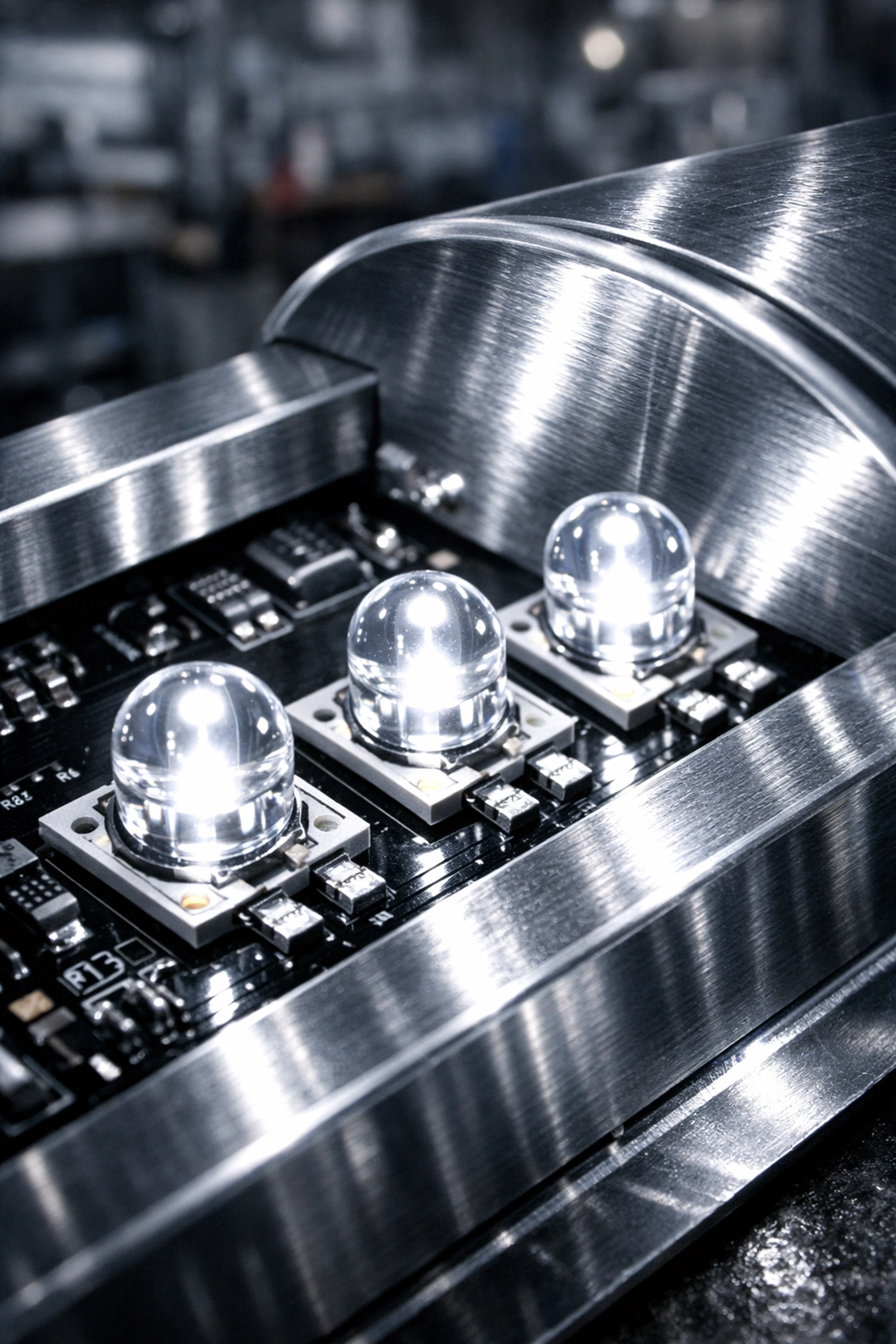 Energy-efficient LED lighting modules inside a custom business sign for reduced maintenance costs.