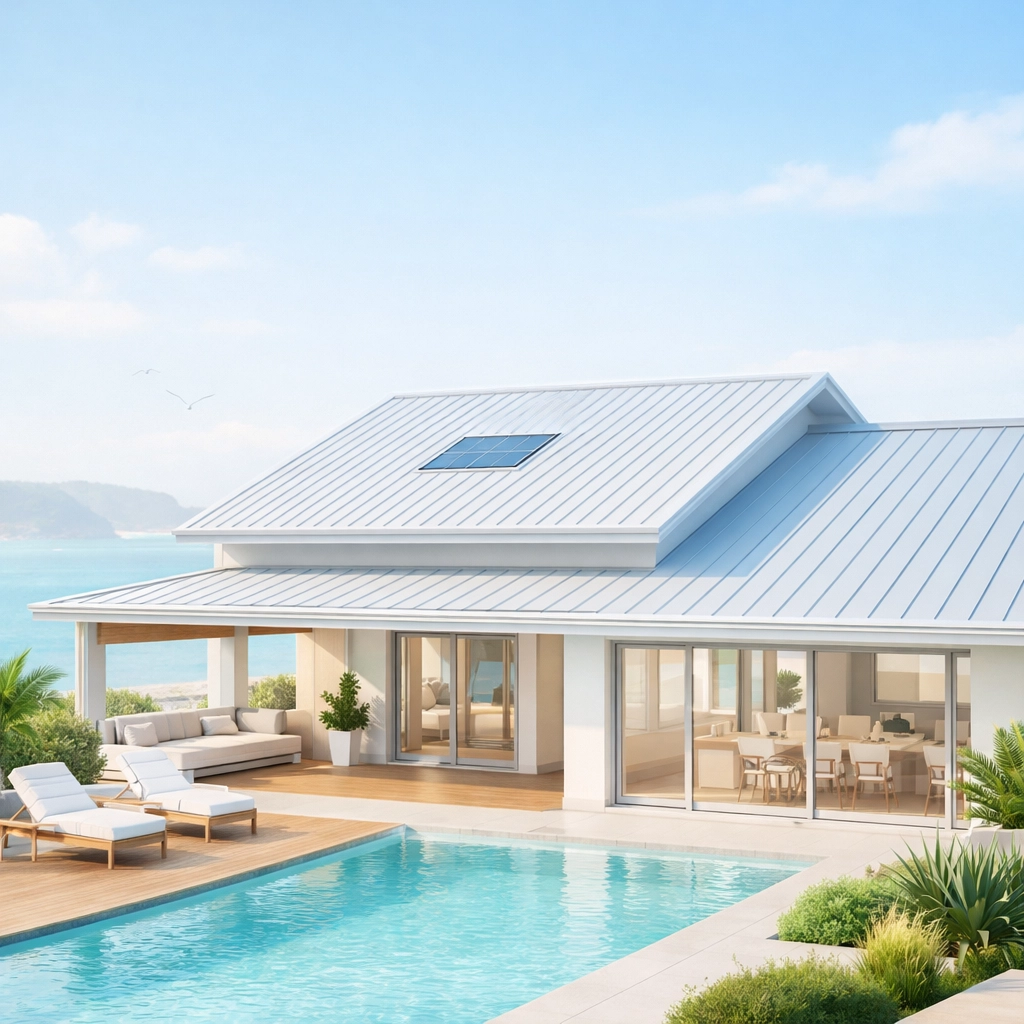 A well-maintained metal roof on a Northern Beaches home providing coastal protection.