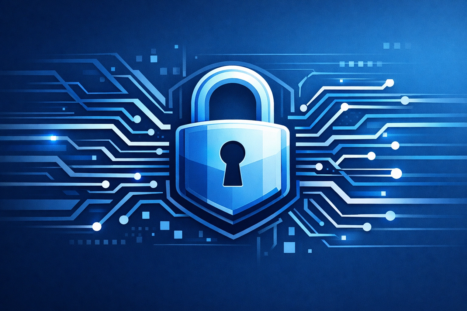 A digital padlock on a circuit board representing secure website hosting and technical SEO performance