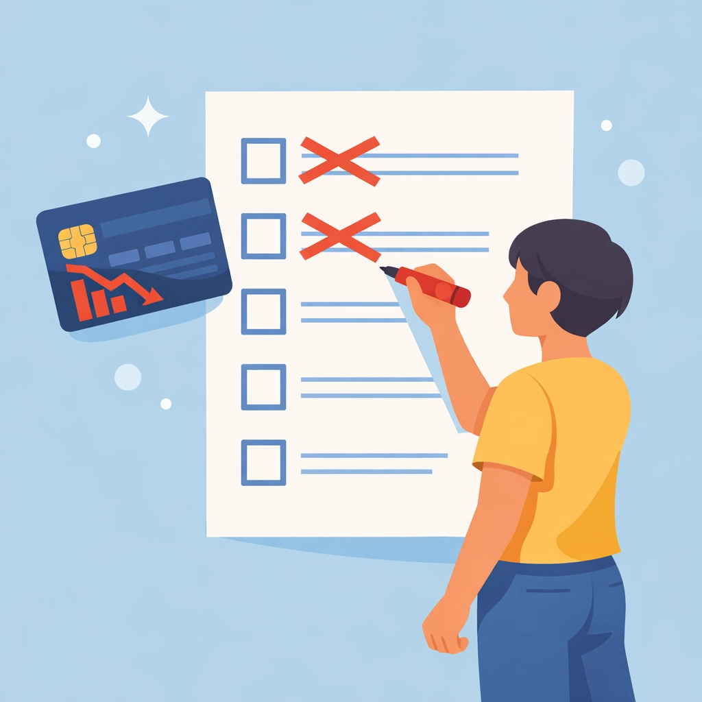 Persona eliminando cuentas de colección de su reporte de crédito para mejorar su score